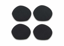 Podtácky Stone PU kůže černá 4 kusy 12x10cm KL-12655
