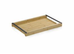 Servírovací tác Kiril 54x35 cm bambus černá KL-12597