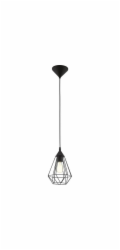 Eglo Hanging Light 1xe27 60W O175 / Eglo Tarbes Schwarz-Matt 94187