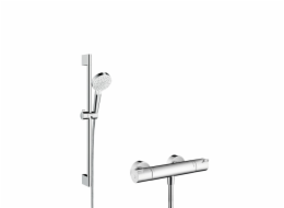 Zestaw prysznicowy Hansgrohe Crometta przesuwny z baterią termostatyczną biały (27812400)