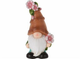 PROGARDEN Zahradní trpaslík dekorace 22,5 cm růžová květina KO-095752400ruzo
