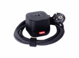 Legrand - Incara™ Electr On - Přenosná zásuvka USB A+C, černá s černým rámečkem, kabel 2m