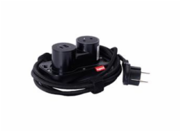 Legrand - Incara™ Electr On - Přenosná zásuvka 2P+T/USB A+C, černá bez rámečku, kabel 2m
