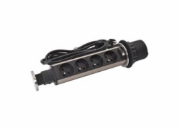 Legrand - Incara™ Tower 60 - Výsuvný zásuvkový blok 4x2P+T, kabel 2m