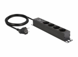 Steckdosenleiste 4-fach, 1HE