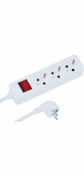 REV Tischsteckdose 3-fach 1,4 m weiß mit Schalter
