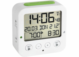 TFA 60.2528.02 Bingo white Digital RC Alarm Clock w. Temper