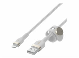 Belkin Flex Lightning/USB-A 2m mfi cert., bílý     CAA010bt2MWH