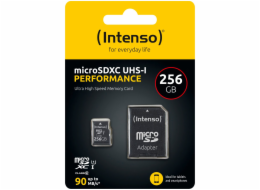 Intenso microSDXC          256GB Class 10 UHS-I U1 Performance
