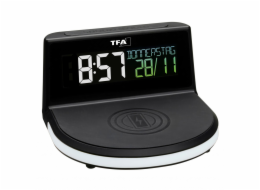 TFA 60.2028.01 Digital Alarm Clock with. wireless Charger