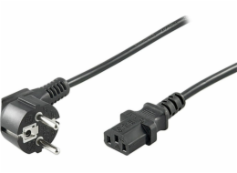 Napájecí kabel Napájecí kabel 230V napájecí adaptér, CEE7 (vidlice)-C13, 1m, schváleno VDE, černý, No Name