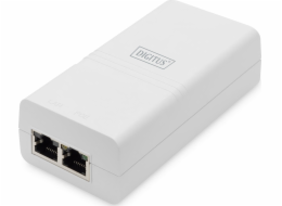 DIGITUS Gigabit Ethernet PoE Injektor, 802.3af, white 802.3af, 15,4 W small housing, white