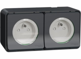 Zásuvka Schneider Electric Mureva Style 2P+PE dvojitá antracitová MUR36028