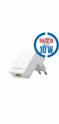 GEMBIRD Universal USB charger, 2.1 A, white color