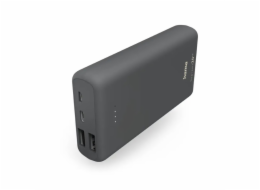 HAMA powerbanka Supreme 20HD, 20000 mAh, 3 A, 3 výstupy: 1x USB-C, 2x USB-A, vstup micro USB/USB-C, šedá