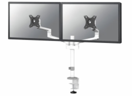 Neomounts DS60-425WH2 /Držák displeje/na stůl/17-27"/svorka+průchodka/3čepy/VESA 100X100/nosn.2x8kg/2 displeje/bílý