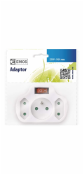 Emos zásuvka rozbočovací 2+1 s vypínačem