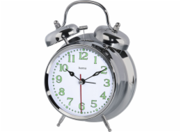 Hama Alarm Clock Nostalgy, silver fluorescent        186326