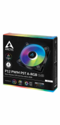 ARCTIC ventilátor P12 PWM PST A-RGB, 120mm, 4pin, ARGB, PWM, černá