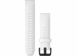 Silikonový pás pro QuickFit 20 zápěstí (bílá / černá spona) (010-12865-00)