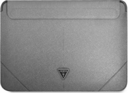 Guess Saffiano Triangle Metal Logo Computer Sleeve 16" Silver Guess Saffiano Triangle Metal Logo Computer sleeve je perfektní obal pro notebook s úhlopříčkou displeje až do 16"