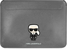 Karl Lagerfeld Saffiano Ikonik Computer pouzdro 16" Silver Noste své zařízení v moderním originálním Karl Lagerfeld designovaném příslušenství, z vysoce kvalitních materiálů