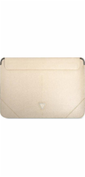 Guess Sleeve GUCS14PSATLE beige Počítačové pouzdro Guess Saffiano Metal Logo 13/14" béžové Nové