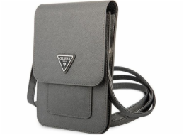 Guess PU Saffiano Triangle Logo Phone Bag Grey Guess prémiový ochranný kryt telefonu vyrobený z kombinace kvalitních a odolných materiálů, které perfektně chrání Váš telefon.