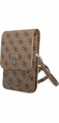Guess PU 4G Triangle Logo Phone Bag Brown Nové