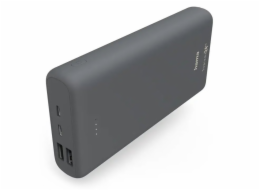 HAMA powerbanka Supreme 24HD, 24000 mAh, 3 A, 3 výstupy: 1x USB-C, 2x USB-A, vstup micro USB/USB-C, šedá