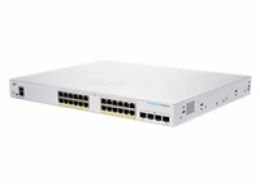 Cisco switch CBS250-24FP-4G (24xGbE,4xSFP,24xPoE+,370W) - REFRESH