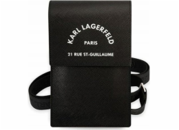 Karl Lagerfeld Saffiano Rue Saint Guillaume Wallet Phone Bag Black Nové