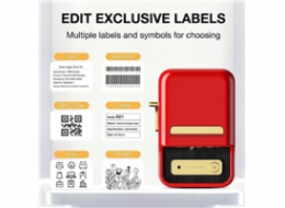 Niimbot Tiskárna štítků B21S Smart, červená + role štítků 210ks