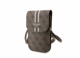 Guess PU 4G Printed Stripes Phone Bag hnědý Guess 4G PU Phone bag je perfektní taška přes rameno, nejen pro Váš telefon, peněženku, doklady, klíče.