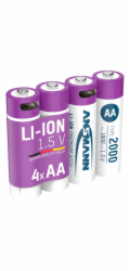 1x4 Ansmann Lithium Akku Mignon AA 1800mAh + Ladekabel 1312-0036