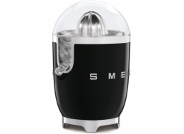Smeg CJF11BLEU citrusový odšťavňovač, 70 W, manuální tlak, univerzální kužel z nerezové oceli, černý