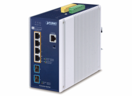 Planet IGS-6325-4UP2X průmyslový L3 switch, 4x2.5Gb, 2x10Gb SFP+, PoE 802.3bt 360W, 48-54VDC, -40~75°C, IP30, fanless