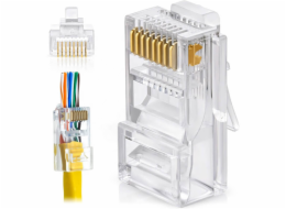 W-Star Konektor UTP RJ45EZ Cat5e 100ks 3U pozlacený 5SLD pass through RJ45EZc5S