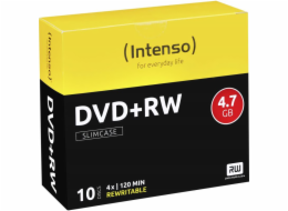 INTENSO DVD+RW Slim Case 4,7GB 10ks