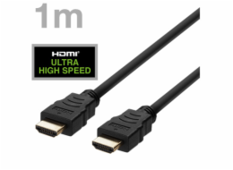 DELTACO Kabel HDMI 2.1 M/M 1m, 8K Ultra High, černý