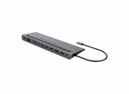 DELTACO USBC-DOCK2, Dokovací stanice USB-C 8v1