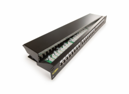 Patch panel 24port cat.5e STP black 606029