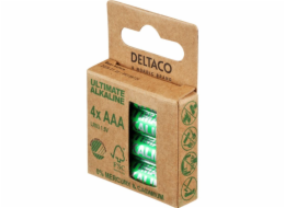 DELTACO ULTIMATE, Baterie alkalické AAA LR03 4ks