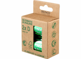 DELTACO ULTIMATE, Batérie alkalické D LR20 2ks