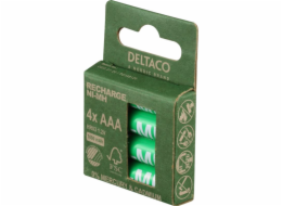 DELTACO RECHARGE, Batérie NiMH AAA, HR03 4ks
