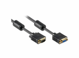 KABEL VGA prodlužovací 1.8m M/F Ferit Filter