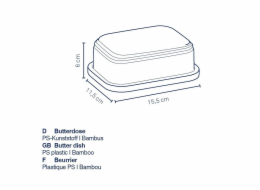 KELA Dóza na máslo Namur PS plast béžová 15,5x11,5x6,0cm KL-12082