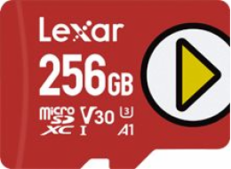 Lexar microSDXC Class 10 256 GB LMSPLAY256G-BNNNG Lexar paměťová karta 256GB PLAY microSDXC UHS-I cards, čtení 150MB/s C10 A1 V30 U3