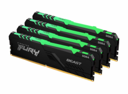 KINGSTON 64GB 3600MT/s DDR4 CL18 DIMM (Kit of 4) FURY Beast RGB