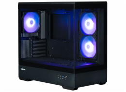 Zalman skříň P30 Black / miniT / 3x120mm fan ARGB / USB 3.0 / USB-C / temperované sklo / černý
